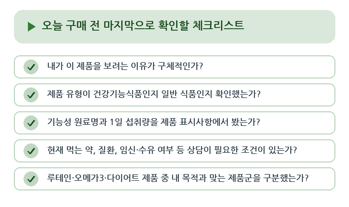 오늘 구매 전 마지막으로 확인할 체크리스트 요약 인포그래픽