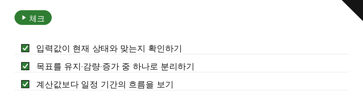 하루 섭취량을 정할 때 먼저 확인할 세 가지 요약 인포그래픽